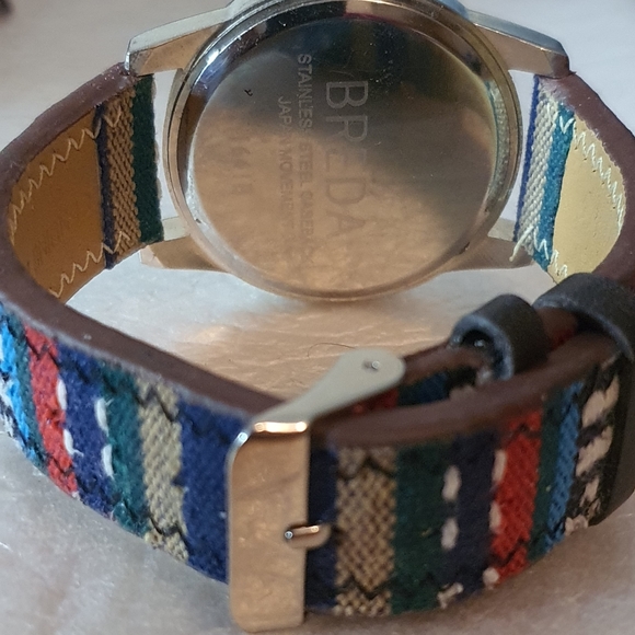 10/$20 Breda #1641b Silver Men's Watch - Picture 3 of 4